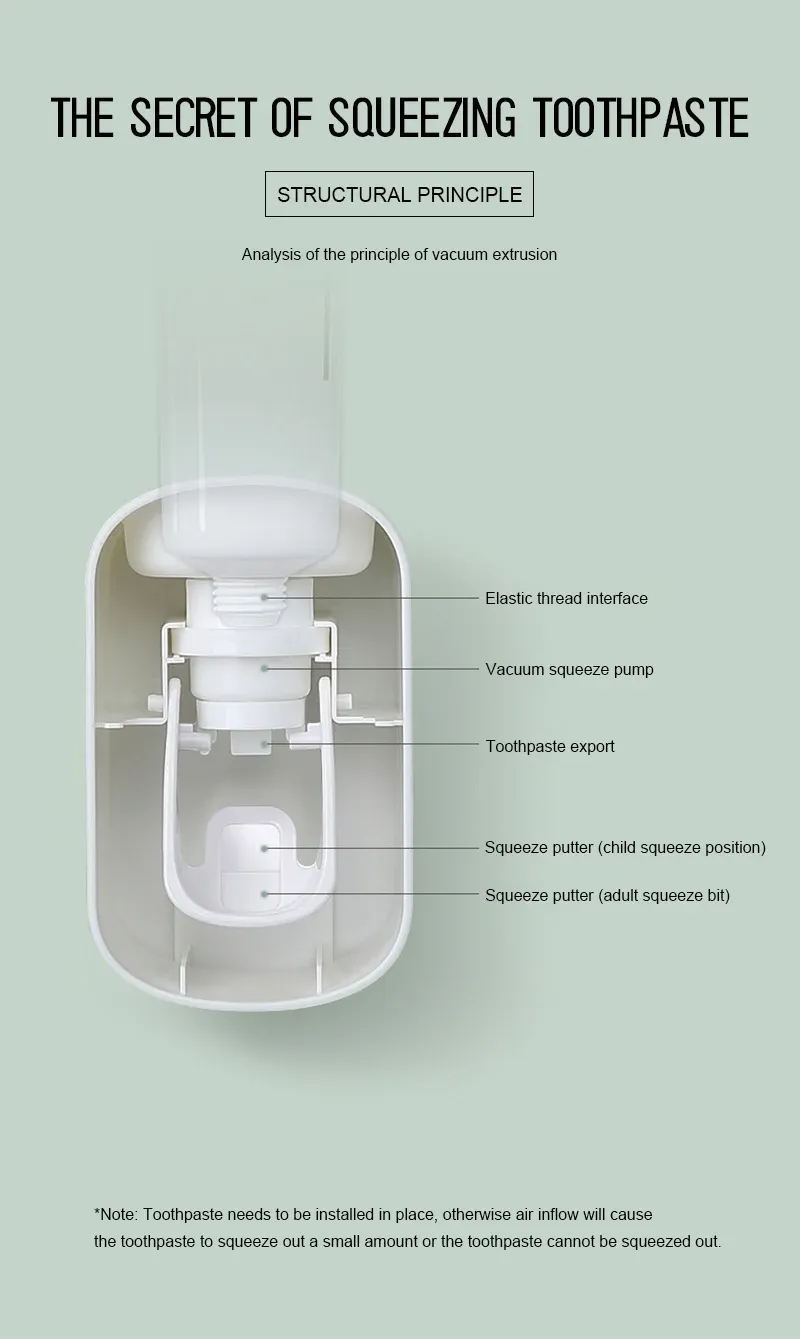 ECOCO Automatic Toothpaste Dispenser Squeezers Toothpaste