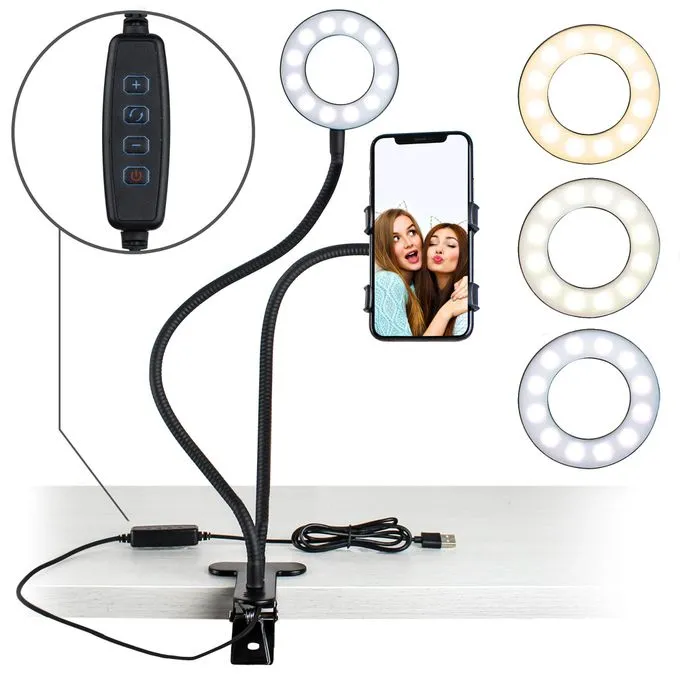 Ring Light Selfi Support Flexible DeTelephone Anneau lumineux LED